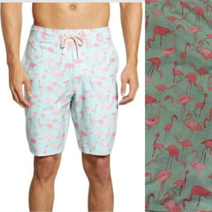 Johnnie-O Acklins Flamingo Swim Trunks Shorts 28635
